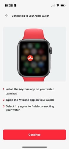 Connecting to your Apple Watch