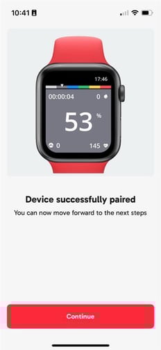 Device successfully paired