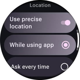 Precise location settings
