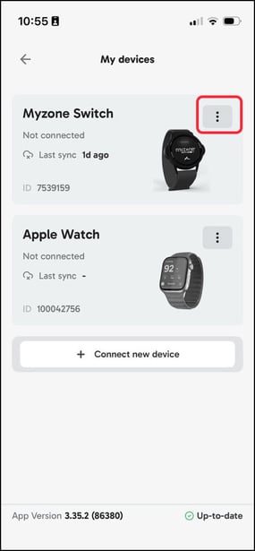 Select an existing device