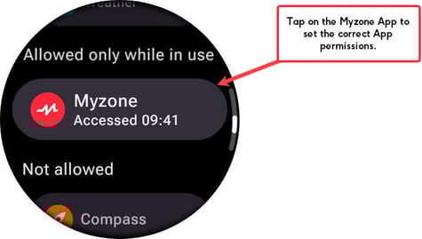 Select the Myzone App